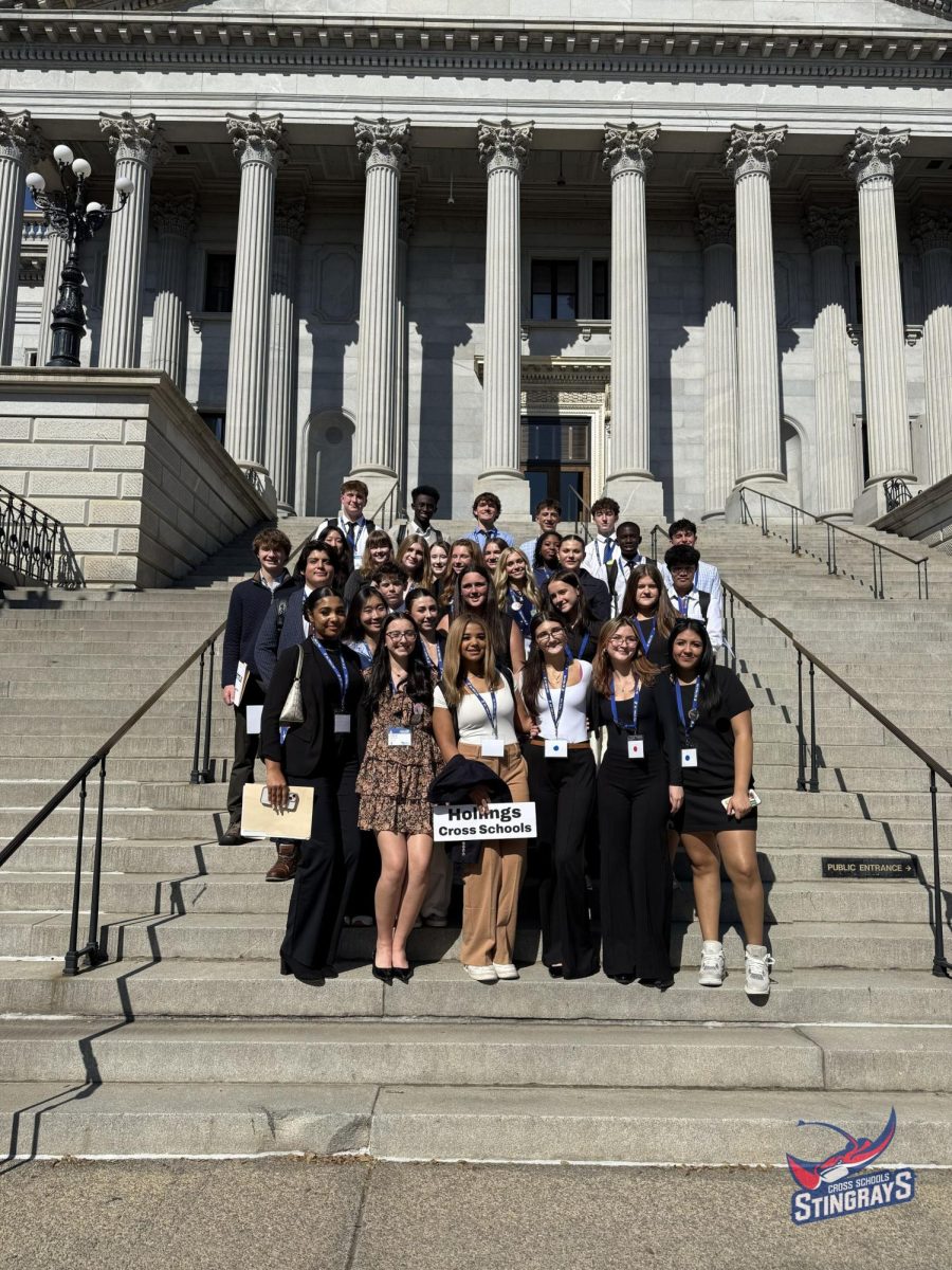 Cross students at the State House for YIG 2025