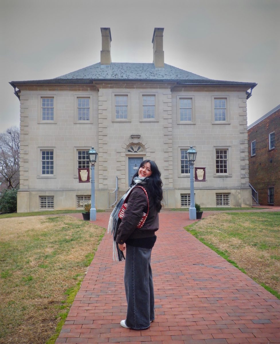 Alex Homann on the Georgetown campus.